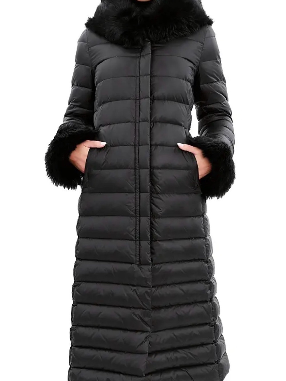 Dawn Levy Lexie Puffer Coat with Shearling Trim